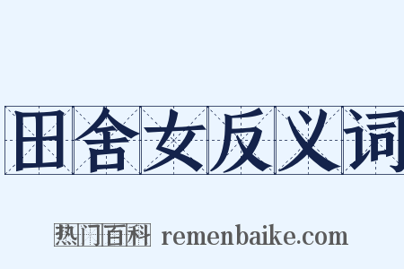 田舍女反义词是什么意思的图片